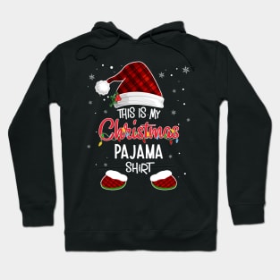 This Is My Christmas Pajama Shirt Gnome Christmas Red Plaid T-Shirt Hoodie